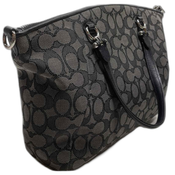 Coach Gray Textile Double Handle Handbag B1781-58875 - Picture 4 of 6